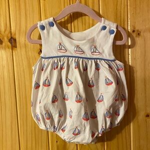 Sailboat Print Baby Romper